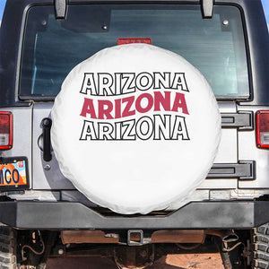 Retro Arizona Lover Spare Tire Cover Groovy Typography Vintage 70s State TS12 No hole White Print Your Wear