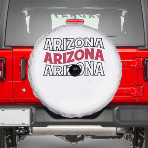 Retro Arizona Lover Spare Tire Cover Groovy Typography Vintage 70s State TS12 White Print Your Wear