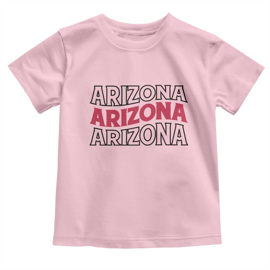 Retro Arizona Lover Toddler T Shirt Groovy Typography Vintage 70s State TS12 Light Pink Print Your Wear
