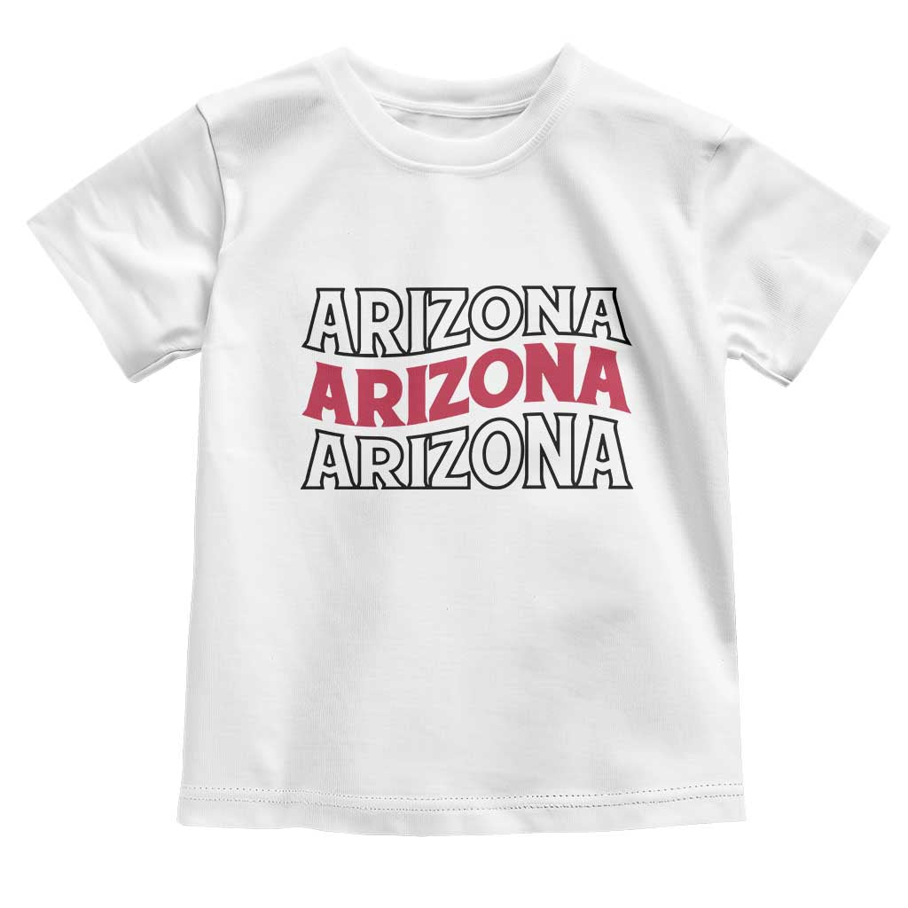 Retro Arizona Lover Toddler T Shirt Groovy Typography Vintage 70s State TS12 White Print Your Wear