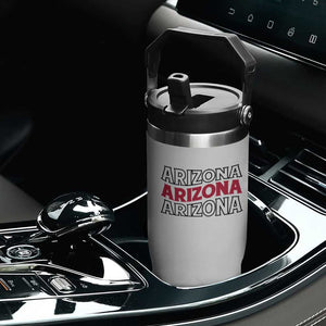 Retro Arizona Lover Flip Straw Tumbler Groovy Typography Vintage 70s State TS12 Print Your Wear
