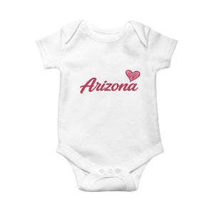 Arizona State Pride Baby Onesie Clean Word Art Minimalist Graphic TS12 White Print Your Wear