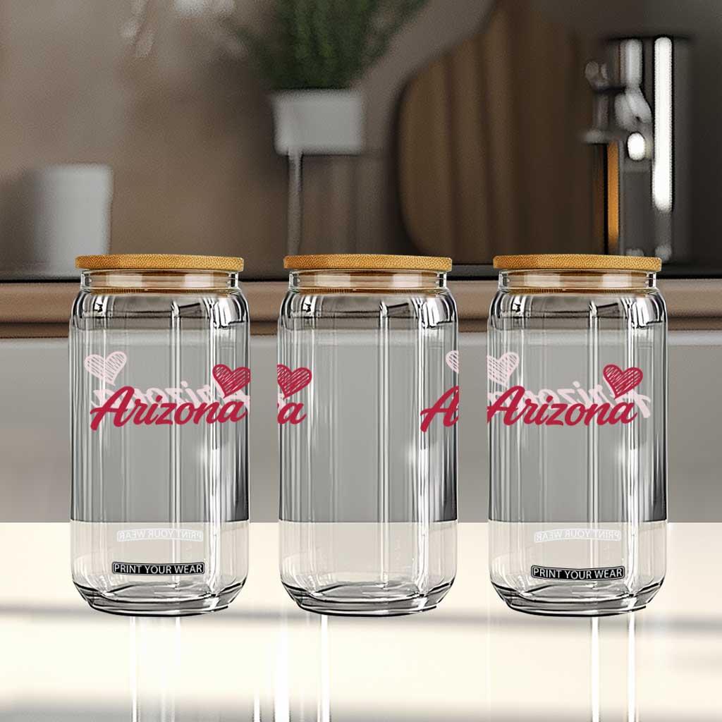 Arizona State Pride Glass Can Clean Word Art Minimalist Graphic TS12 Print Your Wear