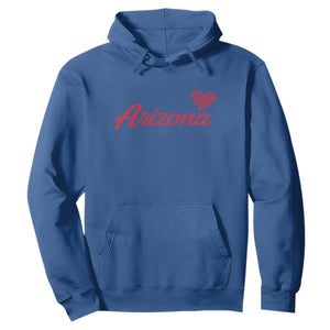 Arizona State Pride Hoodie Clean Word Art Minimalist Graphic TS12 Royal Blue Print Your Wear