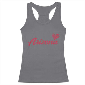 Arizona State Pride Racerback Tank Top Clean Word Art Minimalist Graphic TS12 Charcoal Print Your Wear
