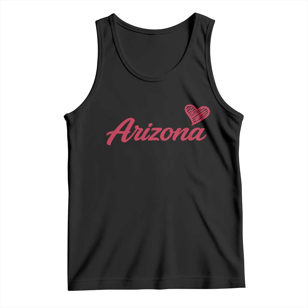Arizona State Pride Tank Top Clean Word Art Minimalist Graphic TS12 Black Print Your Wear