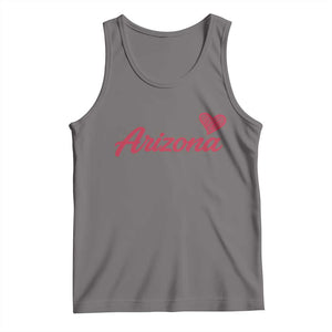 Arizona State Pride Tank Top Clean Word Art Minimalist Graphic TS12 Deep Heather Print Your Wear