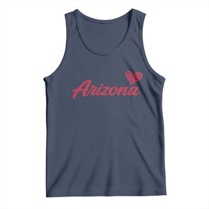 Arizona State Pride Tank Top Clean Word Art Minimalist Graphic TS12 Navy Print Your Wear