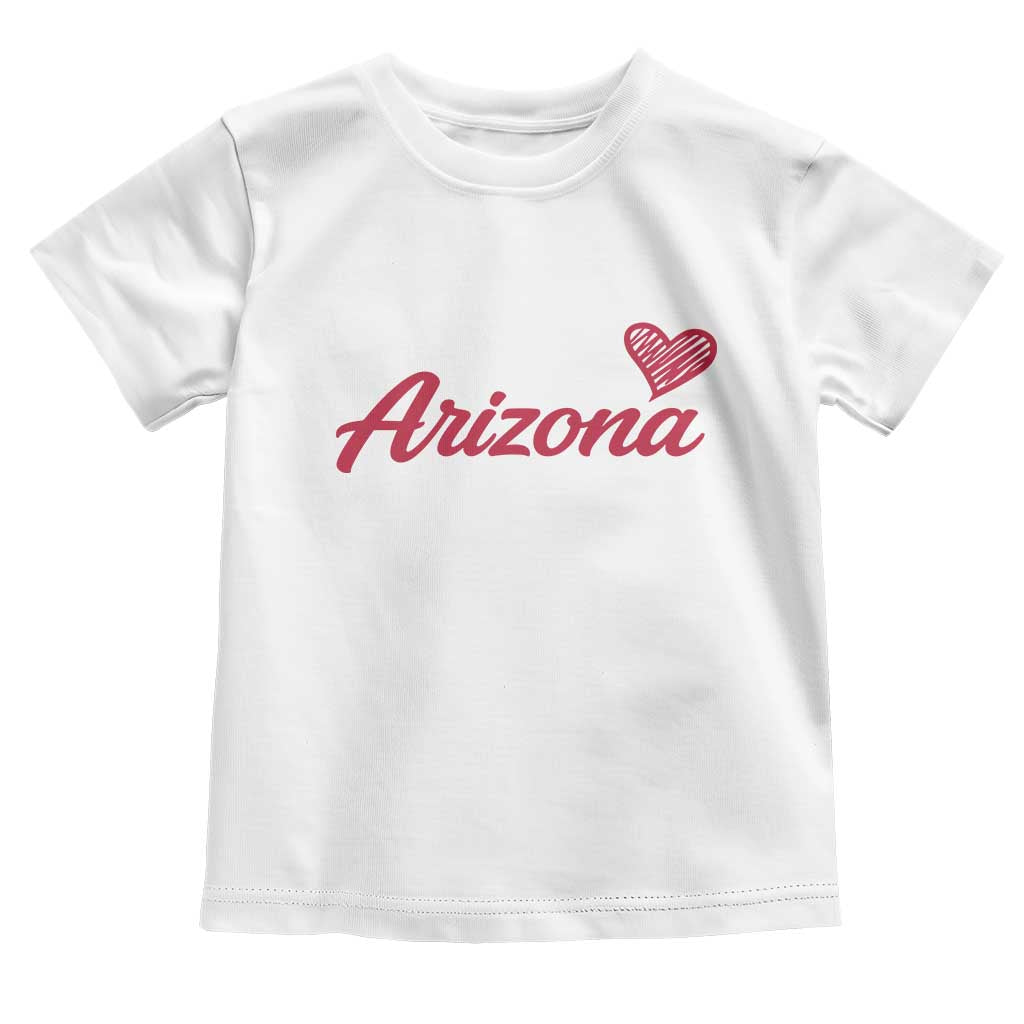 Arizona State Pride Toddler T Shirt Clean Word Art Minimalist Graphic TS12 White Print Your Wear