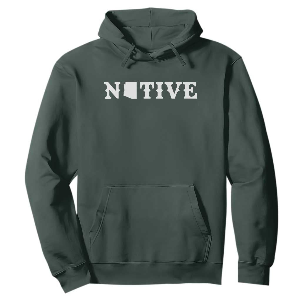 Local Arizona Native Hoodie AZ State Map Pride Gift TS12 Dark Forest Green Print Your Wear