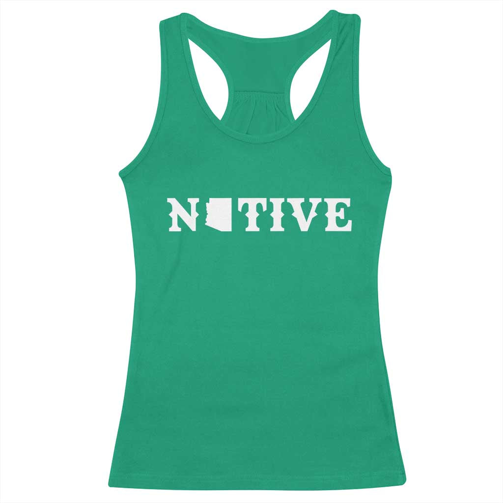 Local Arizona Native Racerback Tank Top AZ State Map Pride Gift TS12 Irish Green Print Your Wear