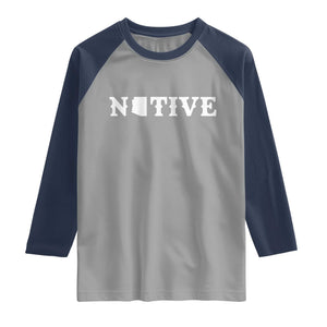 Local Arizona Native Raglan Shirt AZ State Map Pride Gift TS12 Sport Gray Navy Print Your Wear