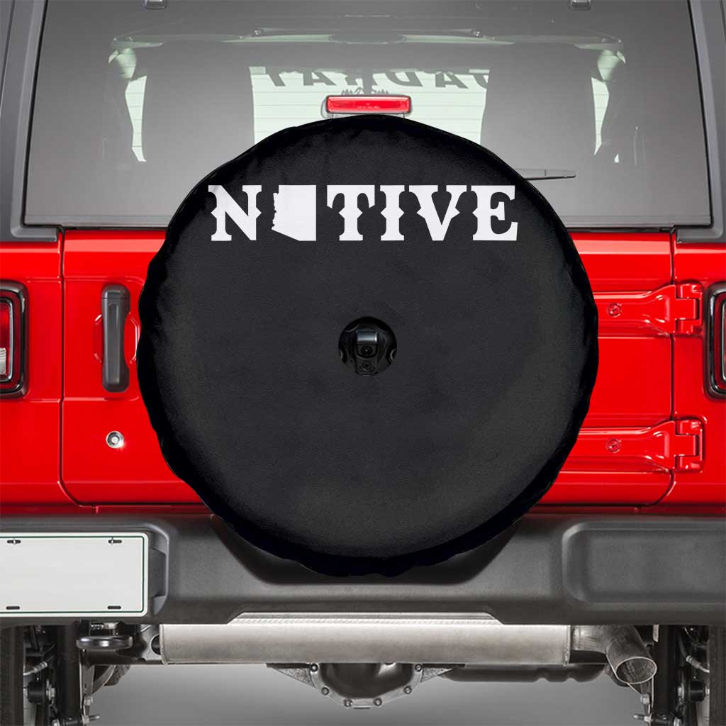 Local Arizona Native Spare Tire Cover AZ State Map Pride Gift TS12 Black Print Your Wear