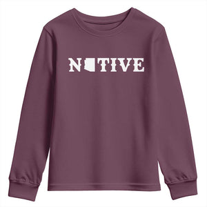 Local Arizona Native Youth Sweatshirt AZ State Map Pride Gift TS12 Maroon Print Your Wear