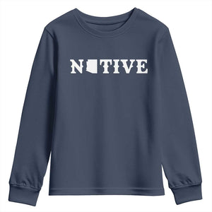 Local Arizona Native Youth Sweatshirt AZ State Map Pride Gift TS12 Navy Print Your Wear