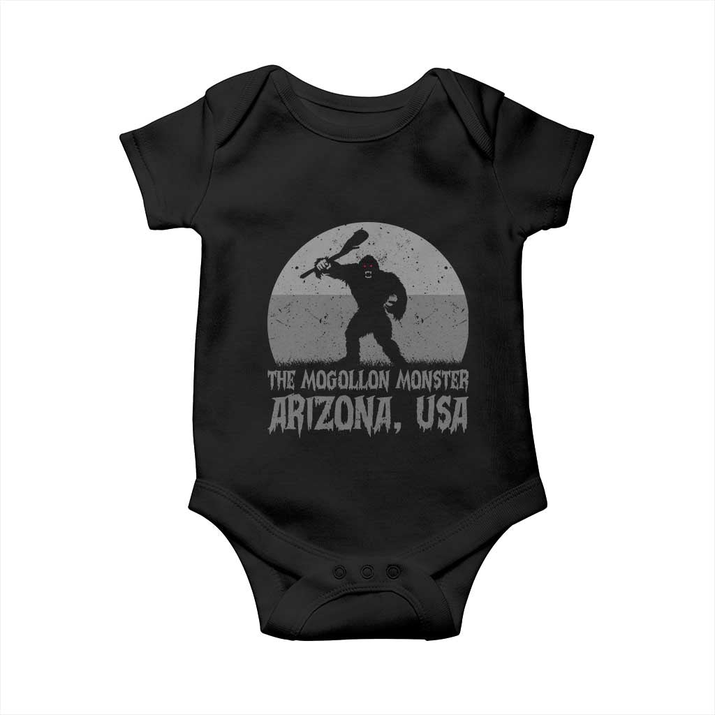 The Mogollon Monster Arizona Bigfoot Baby Onesie Vintage Cryptid Folklore TS12 Black Print Your Wear