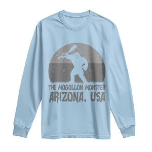 The Mogollon Monster Arizona Bigfoot Long Sleeve Shirt Vintage Cryptid Folklore TS12 Light Blue Print Your Wear