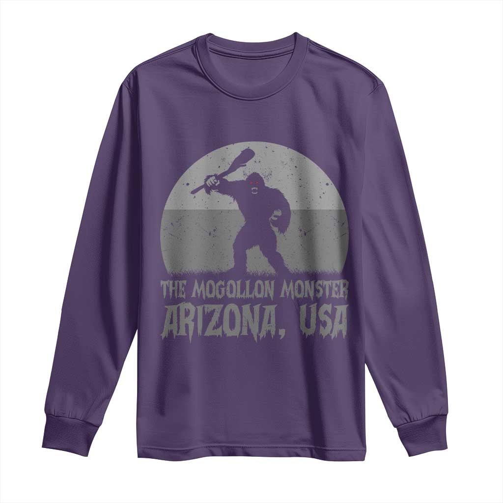 The Mogollon Monster Arizona Bigfoot Long Sleeve Shirt Vintage Cryptid Folklore TS12 Purple Print Your Wear