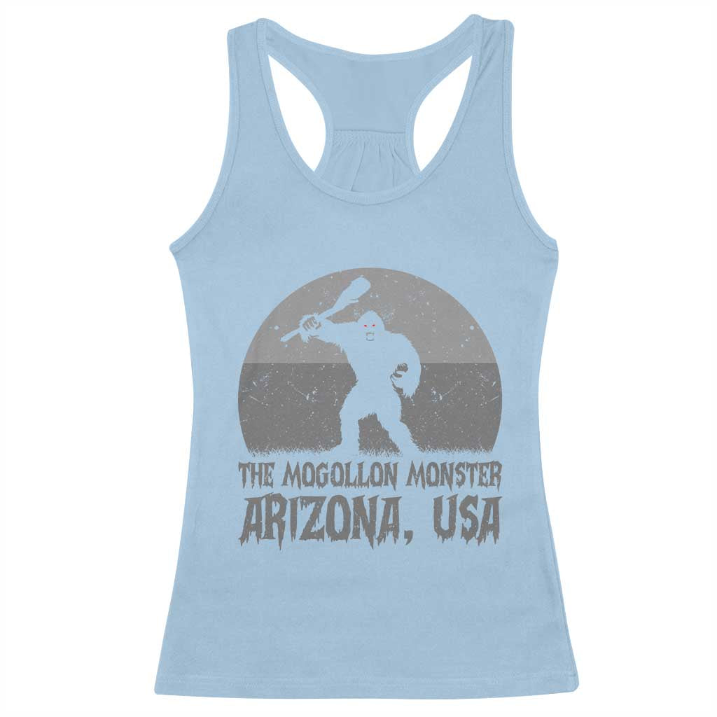 The Mogollon Monster Arizona Bigfoot Racerback Tank Top Vintage Cryptid Folklore TS12 Light Blue Print Your Wear