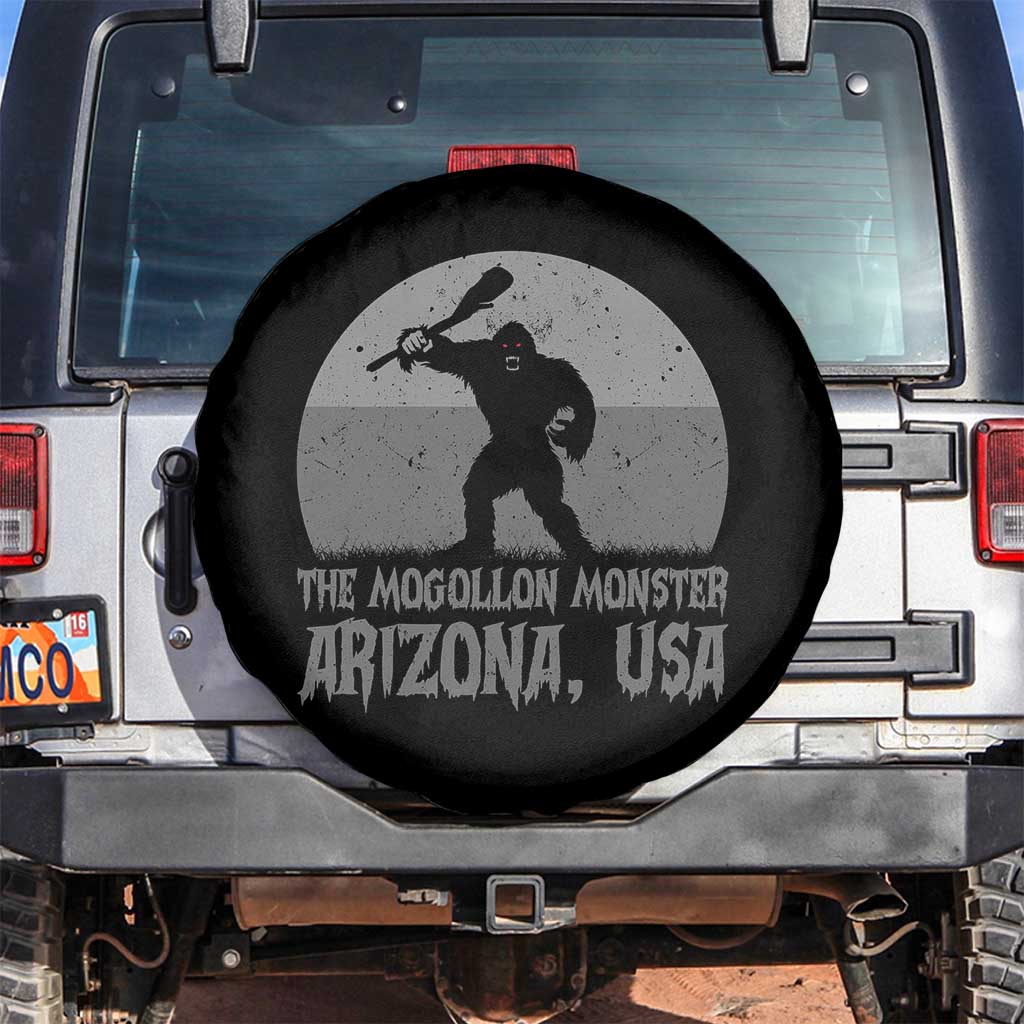 The Mogollon Monster Arizona Bigfoot Spare Tire Cover Vintage Cryptid Folklore TS12 No hole Black Print Your Wear