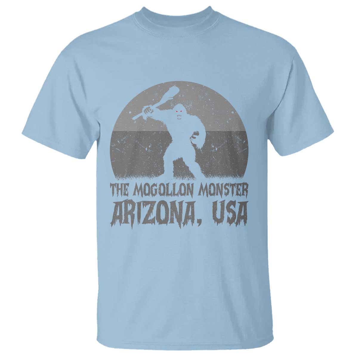 The Mogollon Monster Arizona Bigfoot T Shirt Vintage Cryptid Folklore TS12 Light Blue Print Your Wear