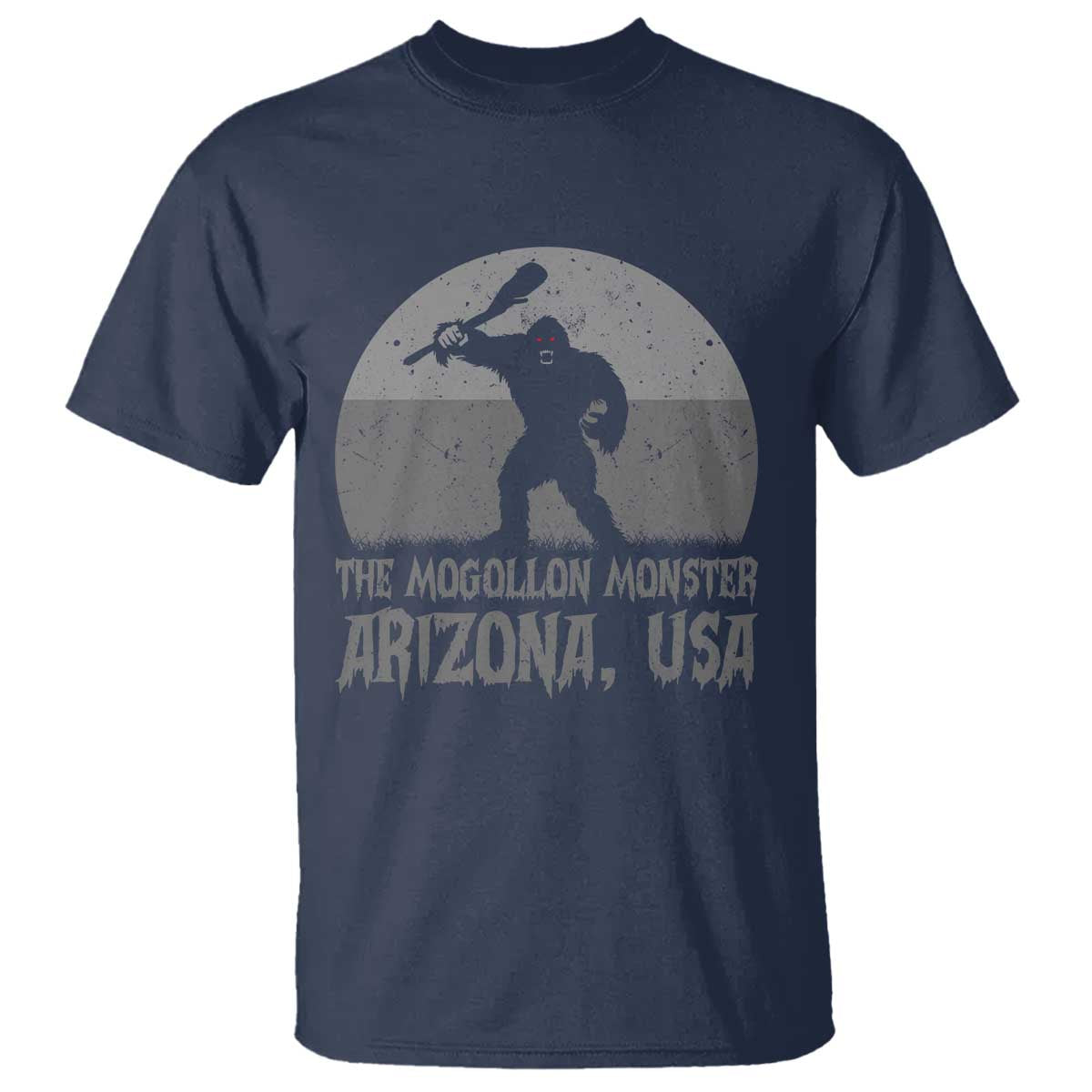 The Mogollon Monster Arizona Bigfoot T Shirt Vintage Cryptid Folklore TS12 Navy Print Your Wear