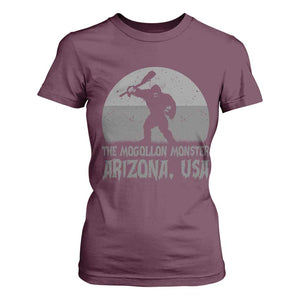 The Mogollon Monster Arizona Bigfoot T Shirt For Women Vintage Cryptid Folklore TS12 Maroon Print Your Wear