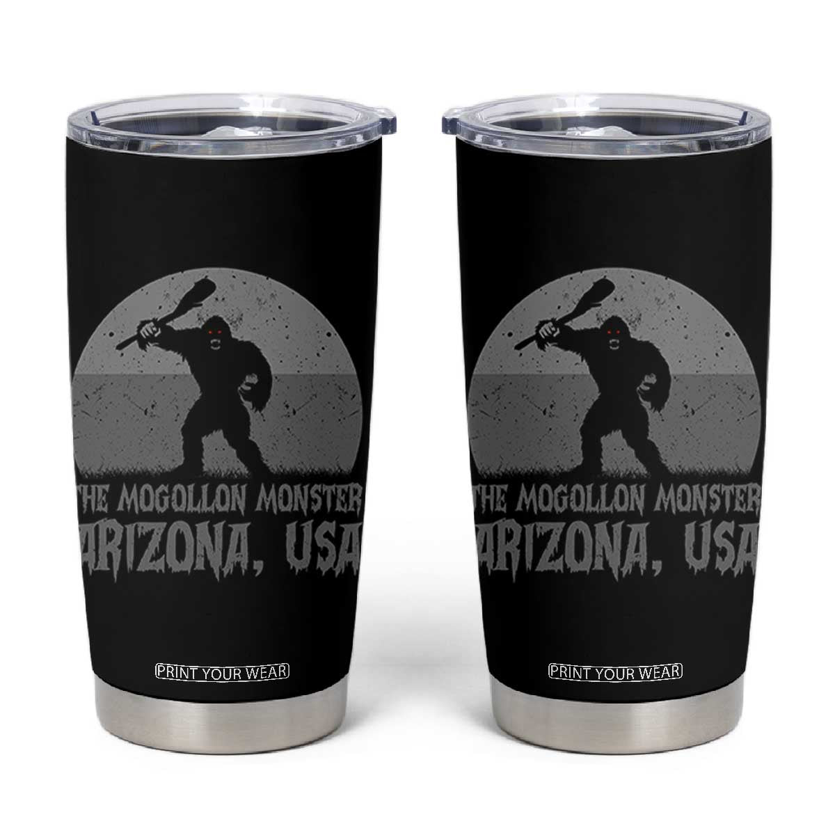 The Mogollon Monster Arizona Bigfoot Tumbler Cup Vintage Cryptid Folklore TS12 Black Print Your Wear