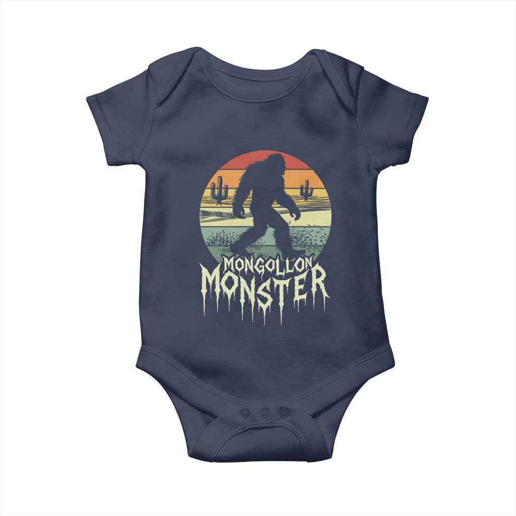 Mysterious Mogollon Monster Baby Onesie Arizona Wilderness Enigma TS12 Navy Print Your Wear