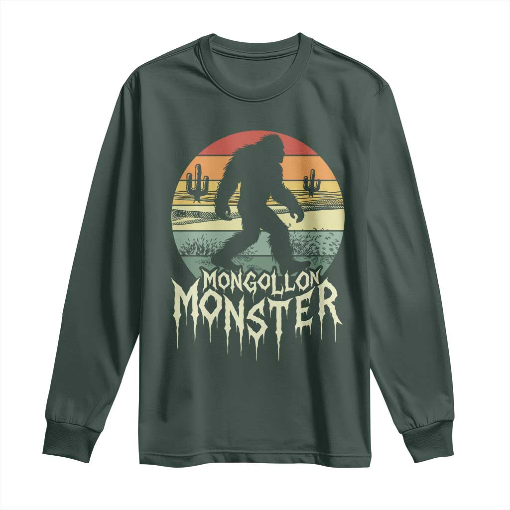 Mysterious Mogollon Monster Long Sleeve Shirt Arizona Wilderness Enigma TS12 Dark Forest Green Print Your Wear