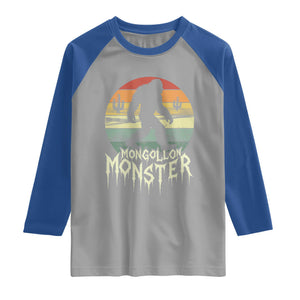 Mysterious Mogollon Monster Raglan Shirt Arizona Wilderness Enigma TS12 Sport Gray Royal Print Your Wear