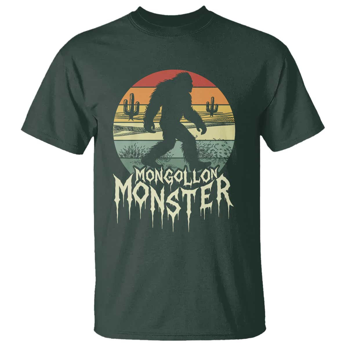 Mysterious Mogollon Monster T Shirt Arizona Wilderness Enigma TS12 Dark Forest Green Print Your Wear