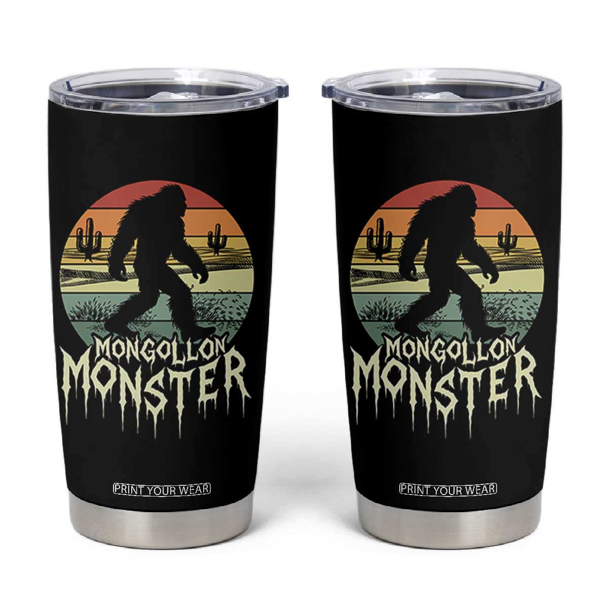 Mysterious Mogollon Monster Tumbler Cup Arizona Wilderness Enigma TS12 Black Print Your Wear
