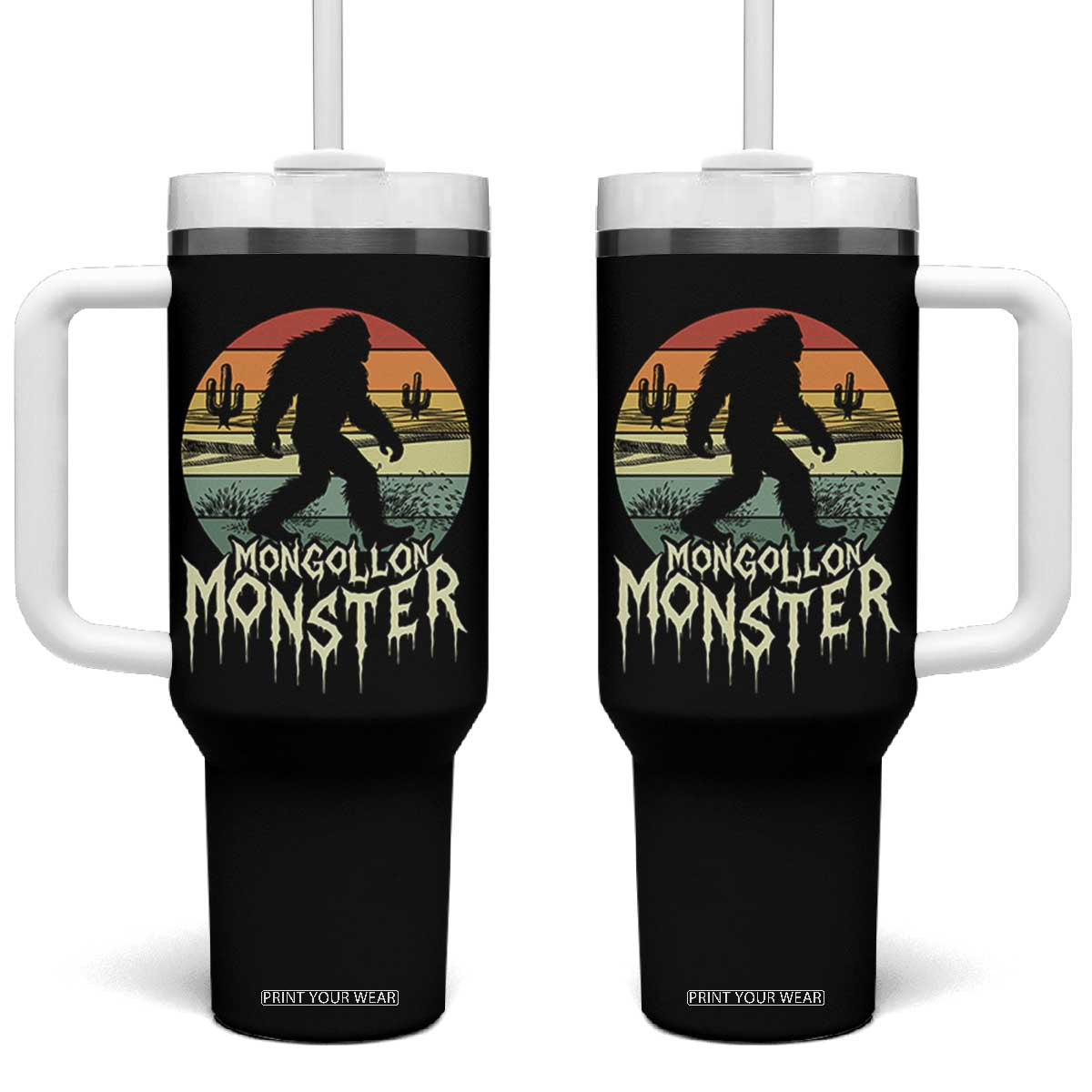 Mysterious Mogollon Monster Tumbler With Handle Arizona Wilderness Enigma TS12 One Size: 40 oz Black Print Your Wear