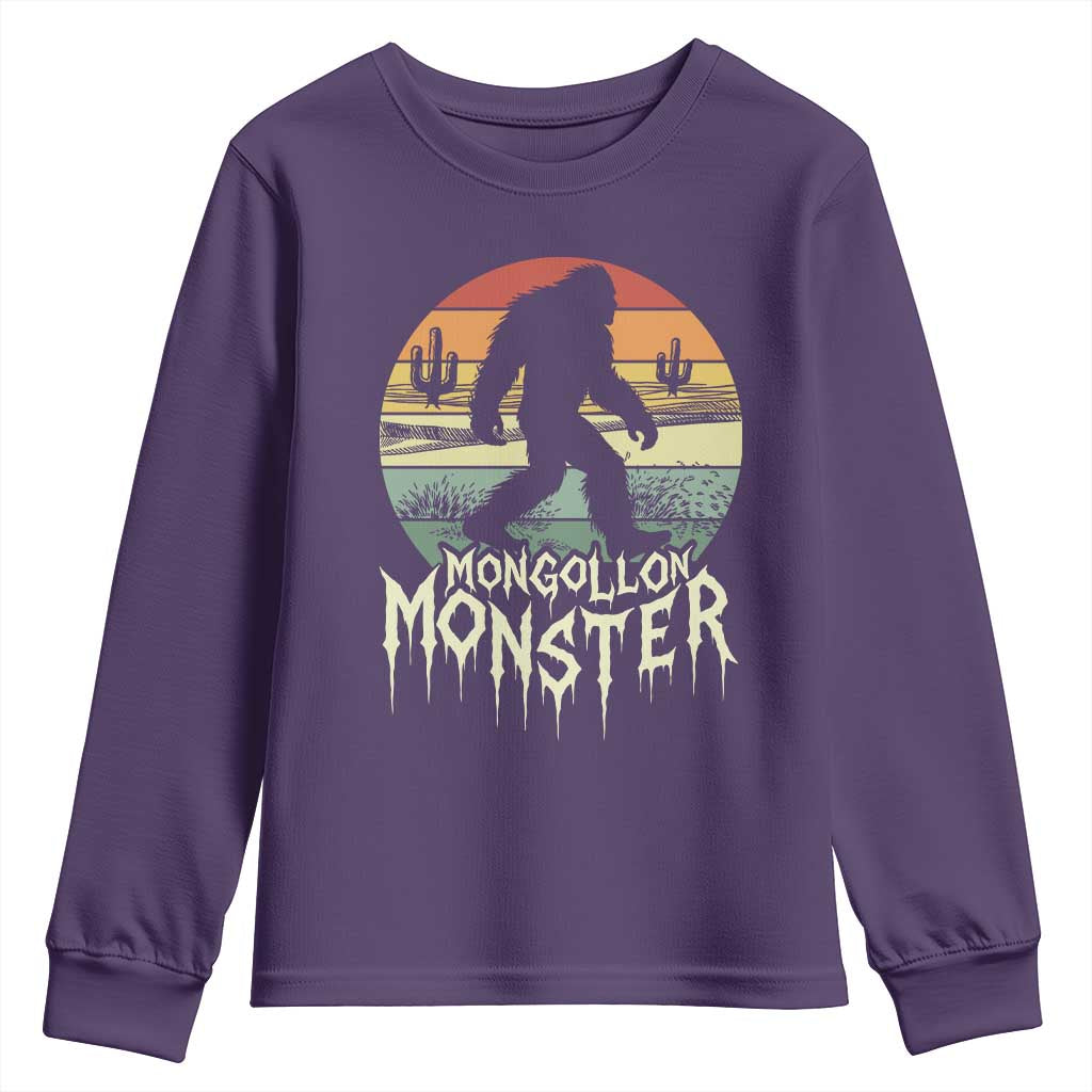 Mysterious Mogollon Monster Youth Sweatshirt Arizona Wilderness Enigma TS12 Purple Print Your Wear