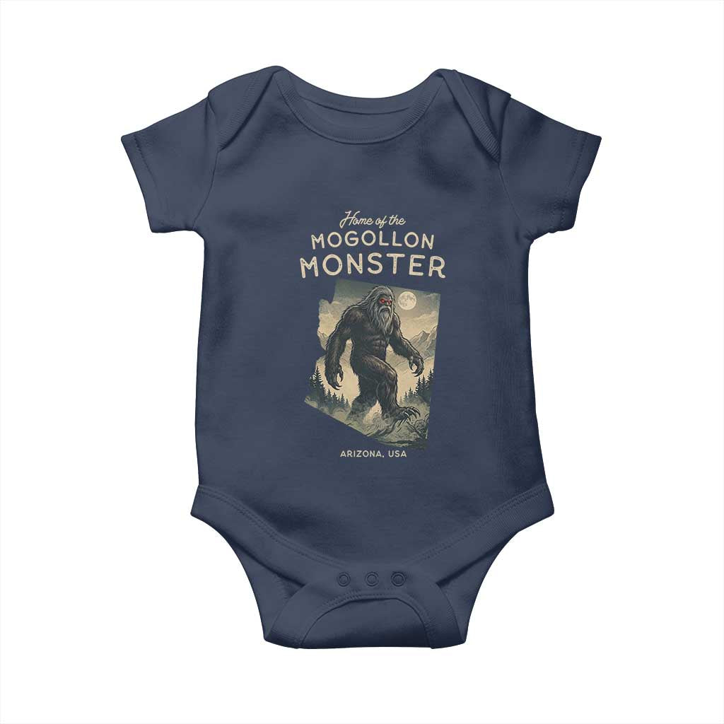 Arizona Cryptid Lover Baby Onesie Home Of The Mogollon Monster TS12 Navy Print Your Wear