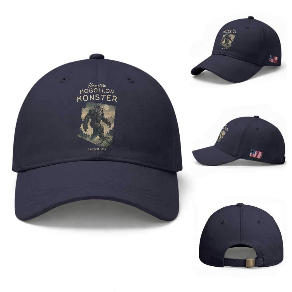 Arizona Cryptid Lover Baseball Cap Home Of The Mogollon Monster TS12 Baseball Cap Universal Fit Navy Print Your Wear