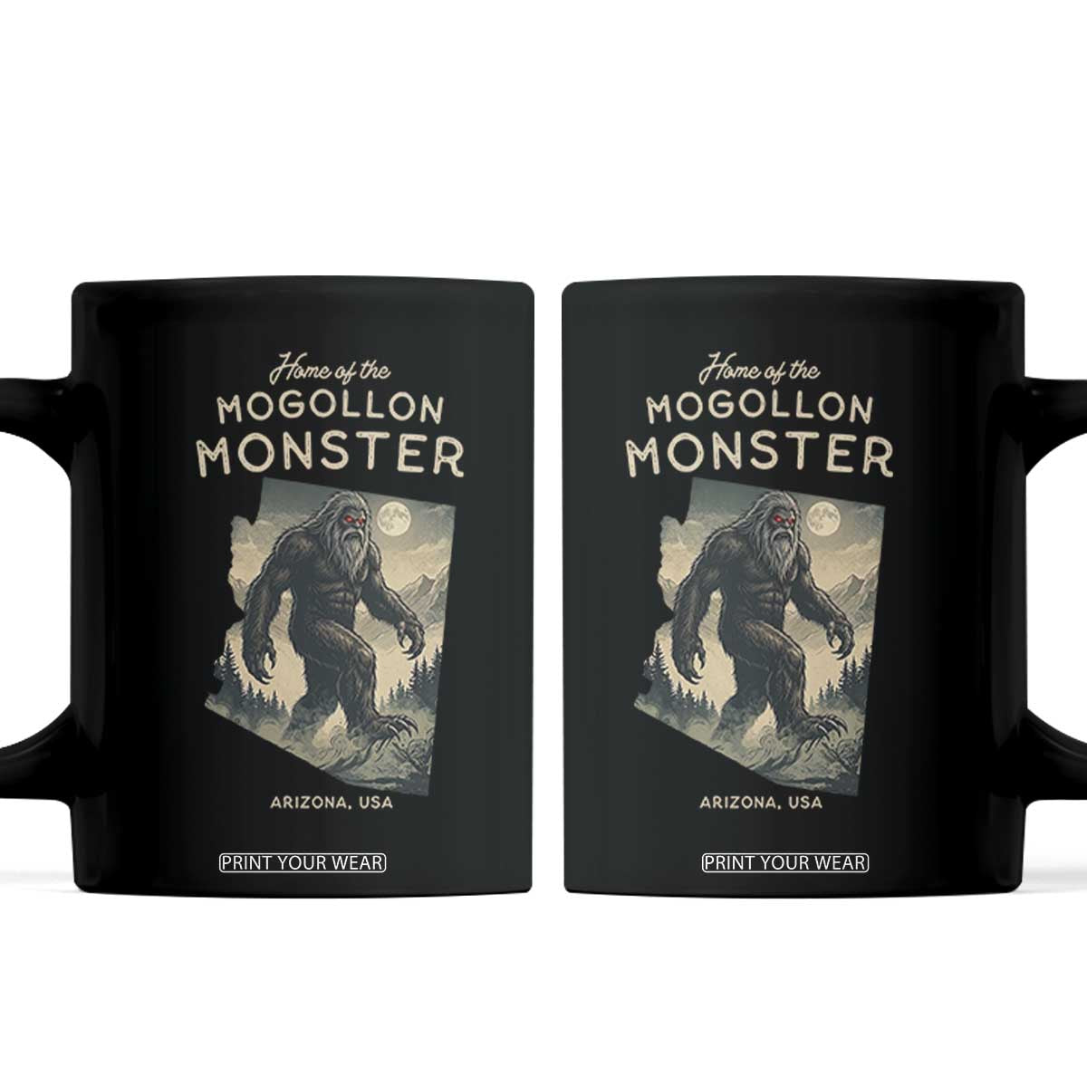 Arizona Cryptid Lover Coffee Mug Home Of The Mogollon Monster TS12 Black Print Your Wear