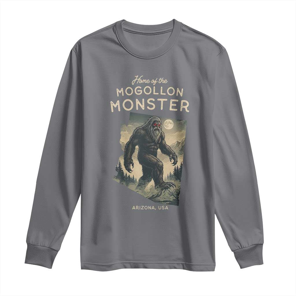 Arizona Cryptid Lover Long Sleeve Shirt Home Of The Mogollon Monster TS12 Charcoal Print Your Wear