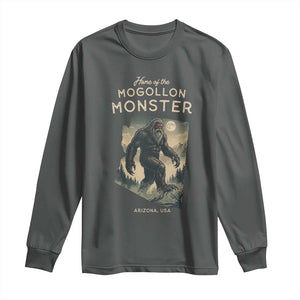 Arizona Cryptid Lover Long Sleeve Shirt Home Of The Mogollon Monster TS12 Dark Heather Print Your Wear