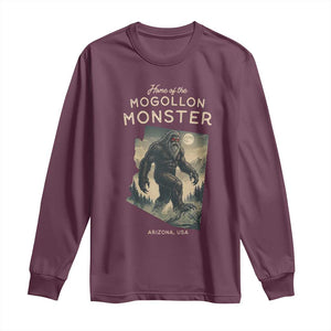 Arizona Cryptid Lover Long Sleeve Shirt Home Of The Mogollon Monster TS12 Maroon Print Your Wear