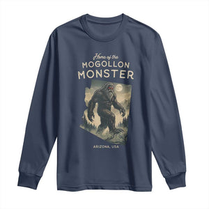 Arizona Cryptid Lover Long Sleeve Shirt Home Of The Mogollon Monster TS12 Navy Print Your Wear