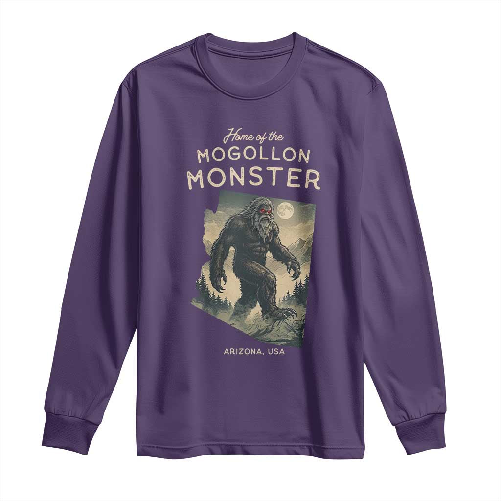 Arizona Cryptid Lover Long Sleeve Shirt Home Of The Mogollon Monster TS12 Purple Print Your Wear