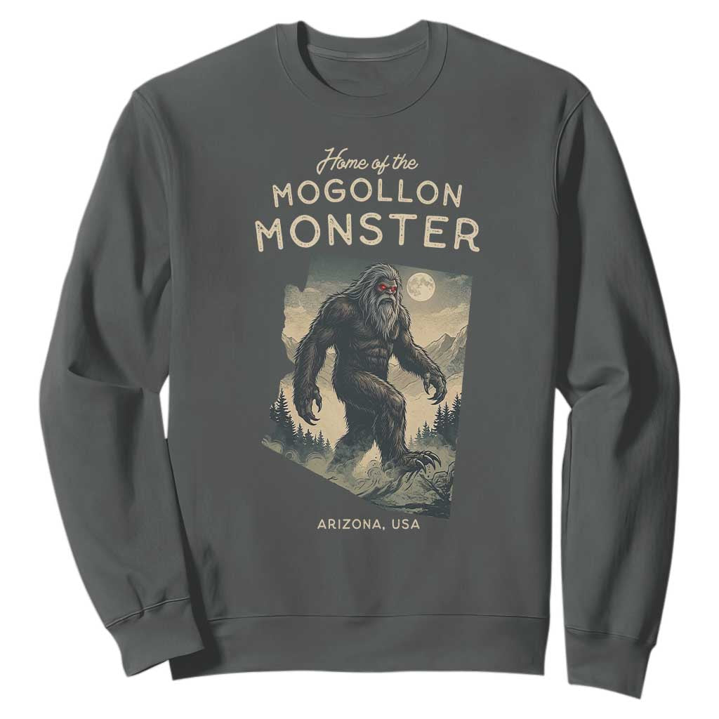 Arizona Cryptid Lover Sweatshirt Home Of The Mogollon Monster TS12 Dark Heather Print Your Wear