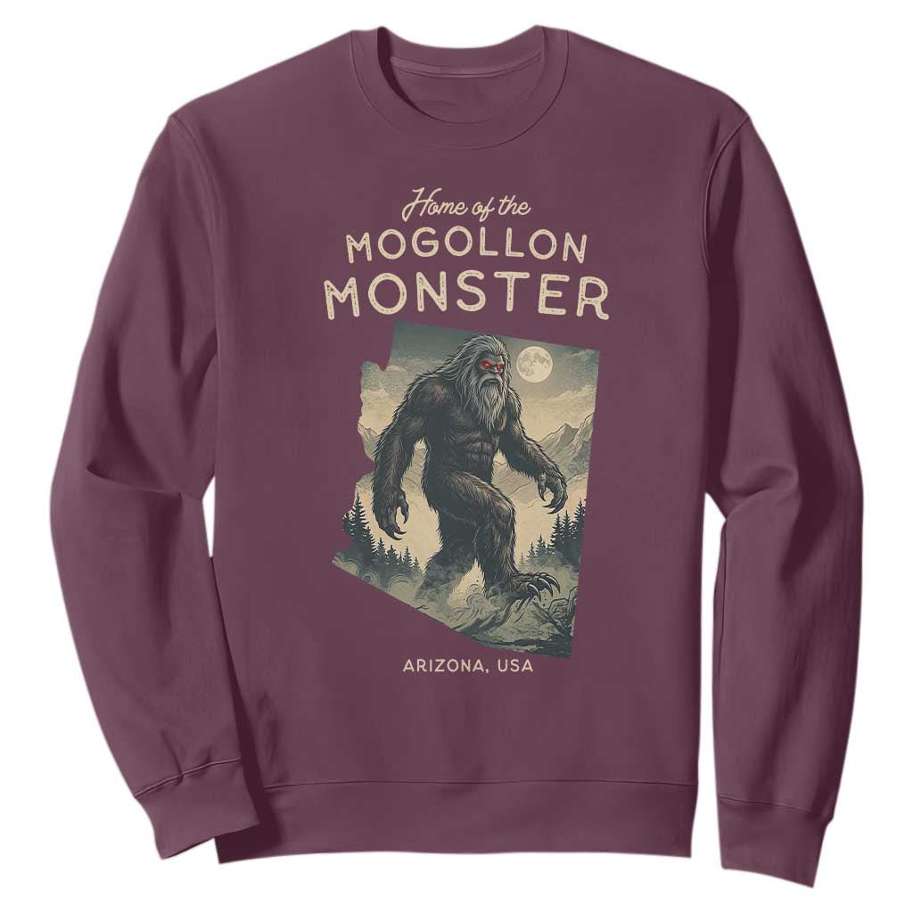 Arizona Cryptid Lover Sweatshirt Home Of The Mogollon Monster TS12 Maroon Print Your Wear
