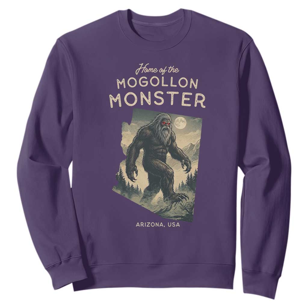 Arizona Cryptid Lover Sweatshirt Home Of The Mogollon Monster TS12 Purple Print Your Wear