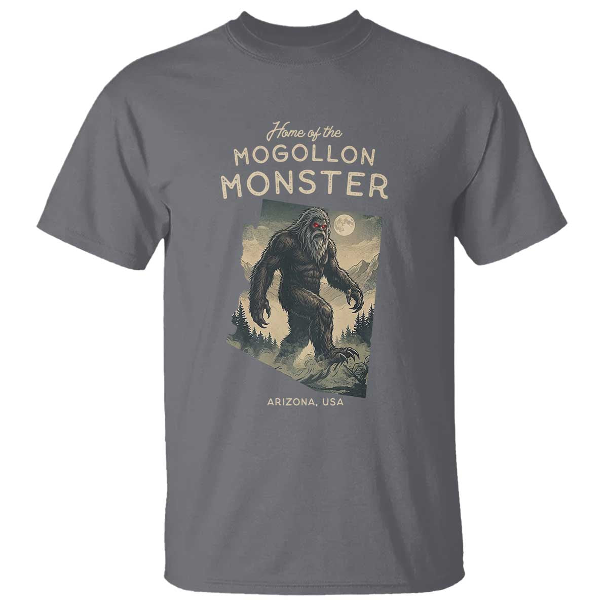 Arizona Cryptid Lover T Shirt Home Of The Mogollon Monster TS12 Charcoal Print Your Wear