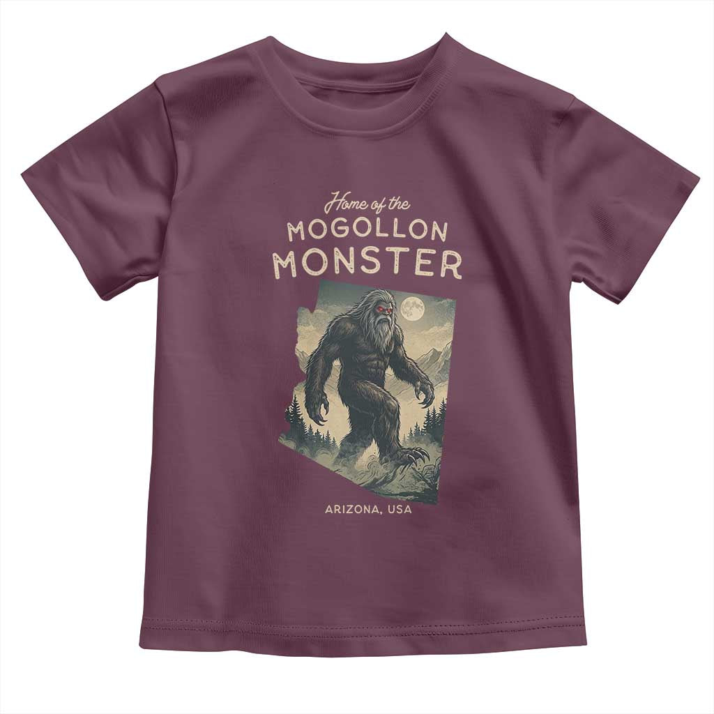 Arizona Cryptid Lover Toddler T Shirt Home Of The Mogollon Monster TS12 Maroon Print Your Wear