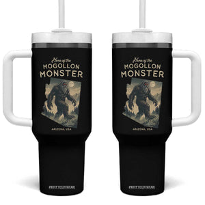 Arizona Cryptid Lover Tumbler With Handle Home Of The Mogollon Monster TS12 One Size: 40 oz Black Print Your Wear