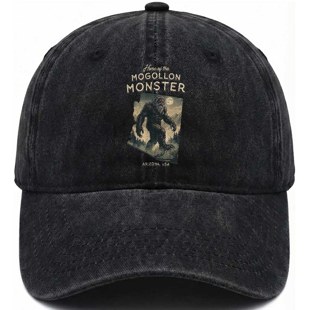 Arizona Cryptid Lover Washed Cotton Baseball Cap Home Of The Mogollon Monster TS12 Print Your Wear